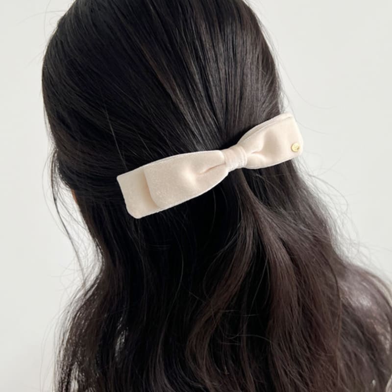 FANTASTIC PLANET velvet layered ribbon hair pin (2colors)
