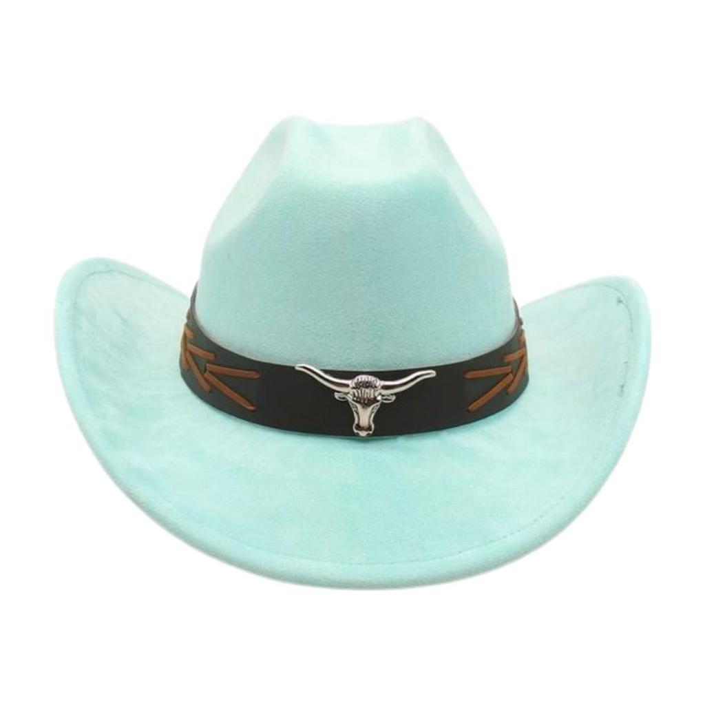 Western Cowboy Hat National Knight Jazz Hat Tibetan Warped Edge One-Word Top Hat Travel Cowboy Hat
