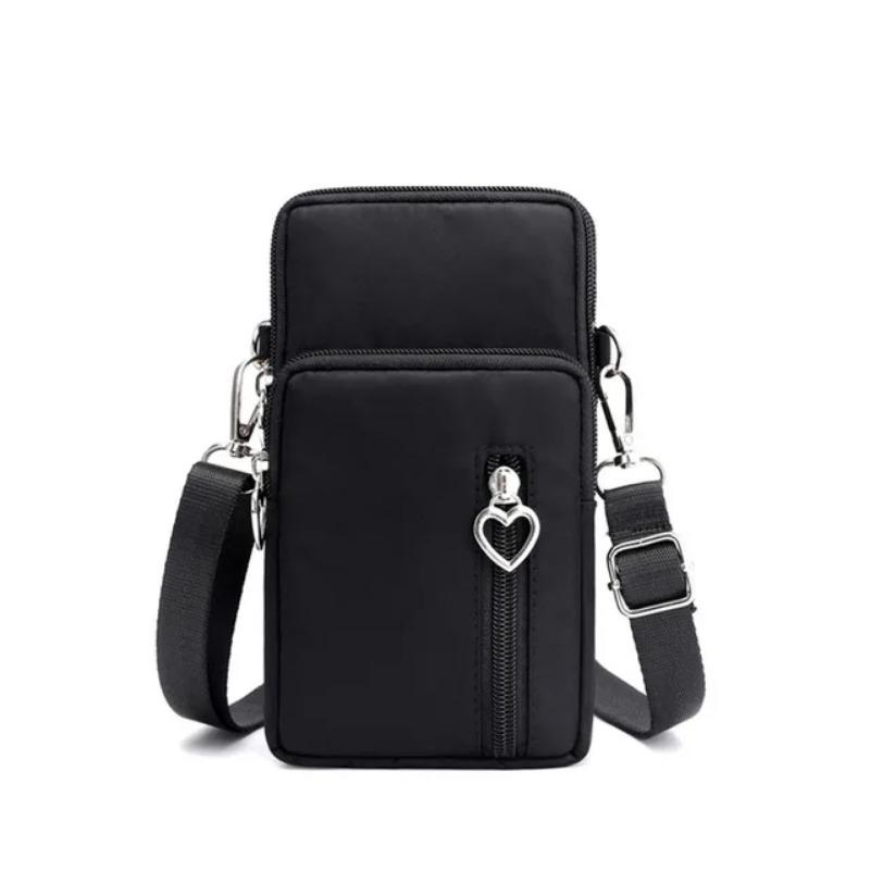 Crossbody Bag For Women Waterproof Nylon Multifunction Casual Small Pouch Fashionable Mobile Phone Bag Sport Purse Minimalist Style Arm Bag