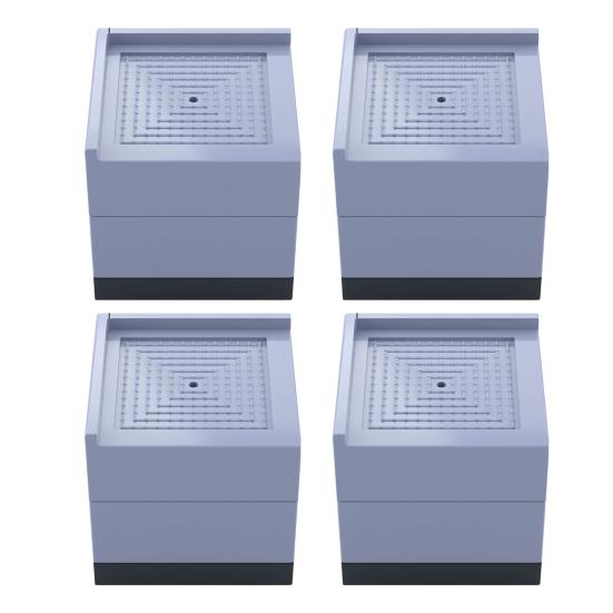 4Pcs Furniture Risers Shock Absorbing Anti-slip Heavy Duty Bed Desk Cabinet Sofa Chair Legs Refrigerator Dryer Washing Machine L-Shaped Lift Riser