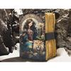 Lion & Girl Leather Grimoire:  Handmade Book of Shadows