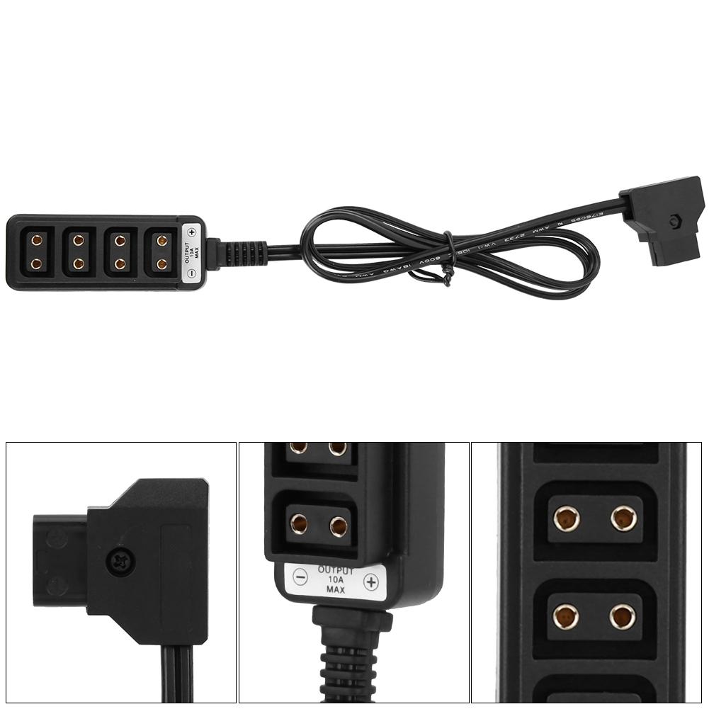 Photography Power Supply Camera 1 To 4 D Tap Splitter Cable (Straight Splitter Cable)