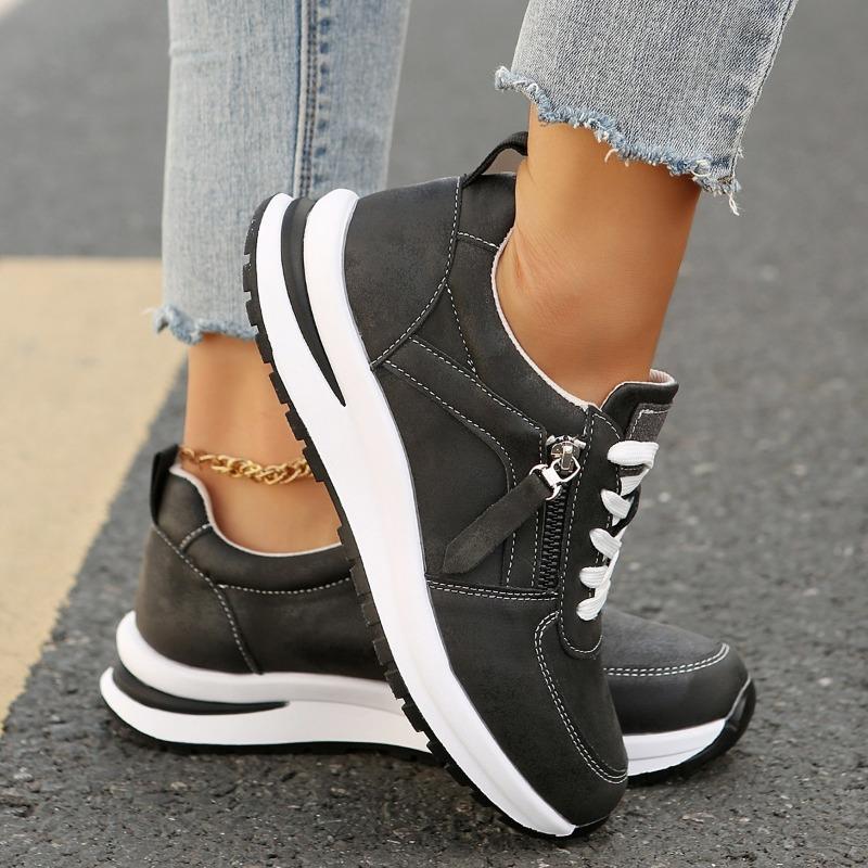 Fashion Autumn New Casual Sports Shoes Women's Fashion Round Head Front Strap Soft Sole Non-slip Single Shoes