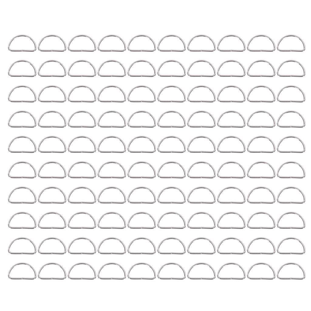 100 Stück Metall D-Ringe Glattere Oberflächen Klassischer Look Metallringe Schnalle für DIY Gürtel Gepäckgurte Handtaschen Rucksäcke