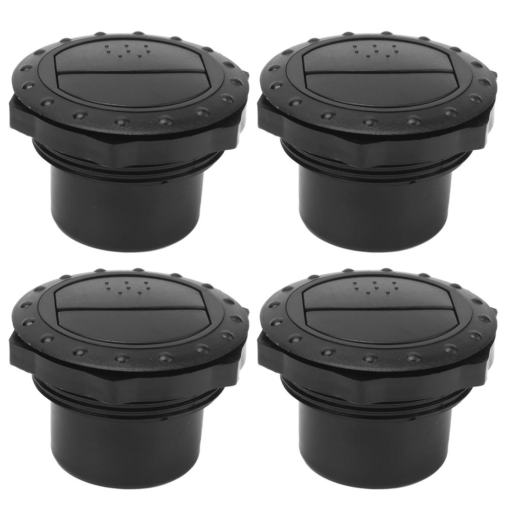 4PCS Dashboard Air Conditioning Outlet Deflector 60mm Hole Universal Knob Style Black for RVs Buses