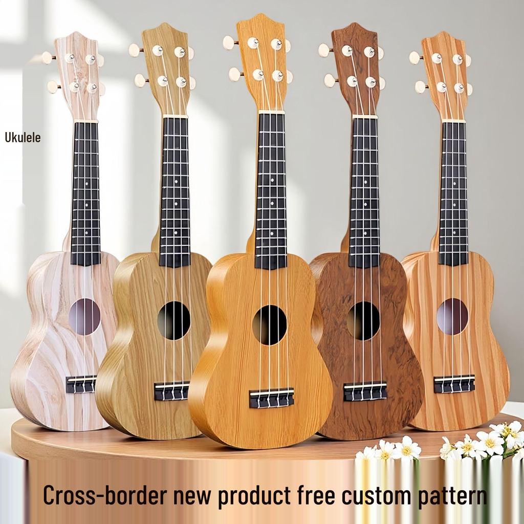 21-Inch Natural Wood Children's Ukulele Four-String Guitar Instrument