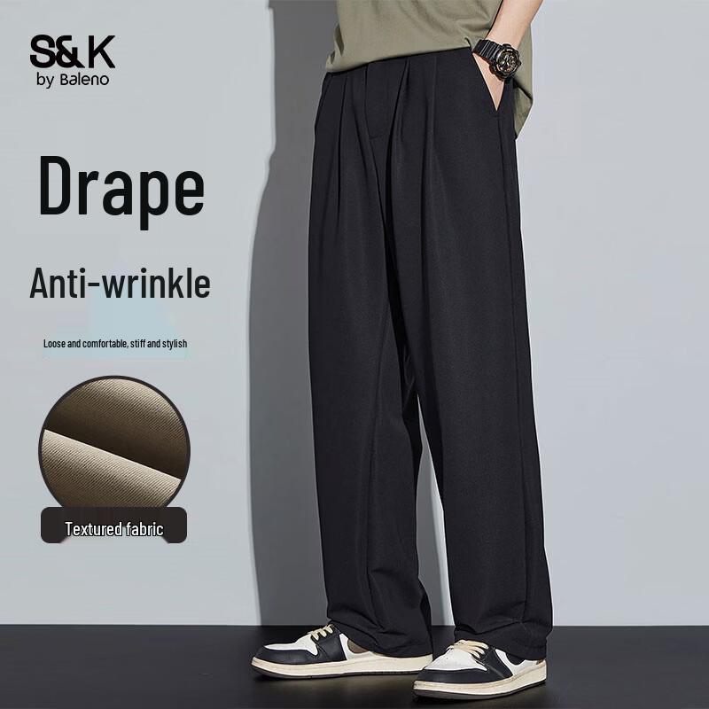 Baleno Men's S&K Loose Straight-Leg Casual Pants