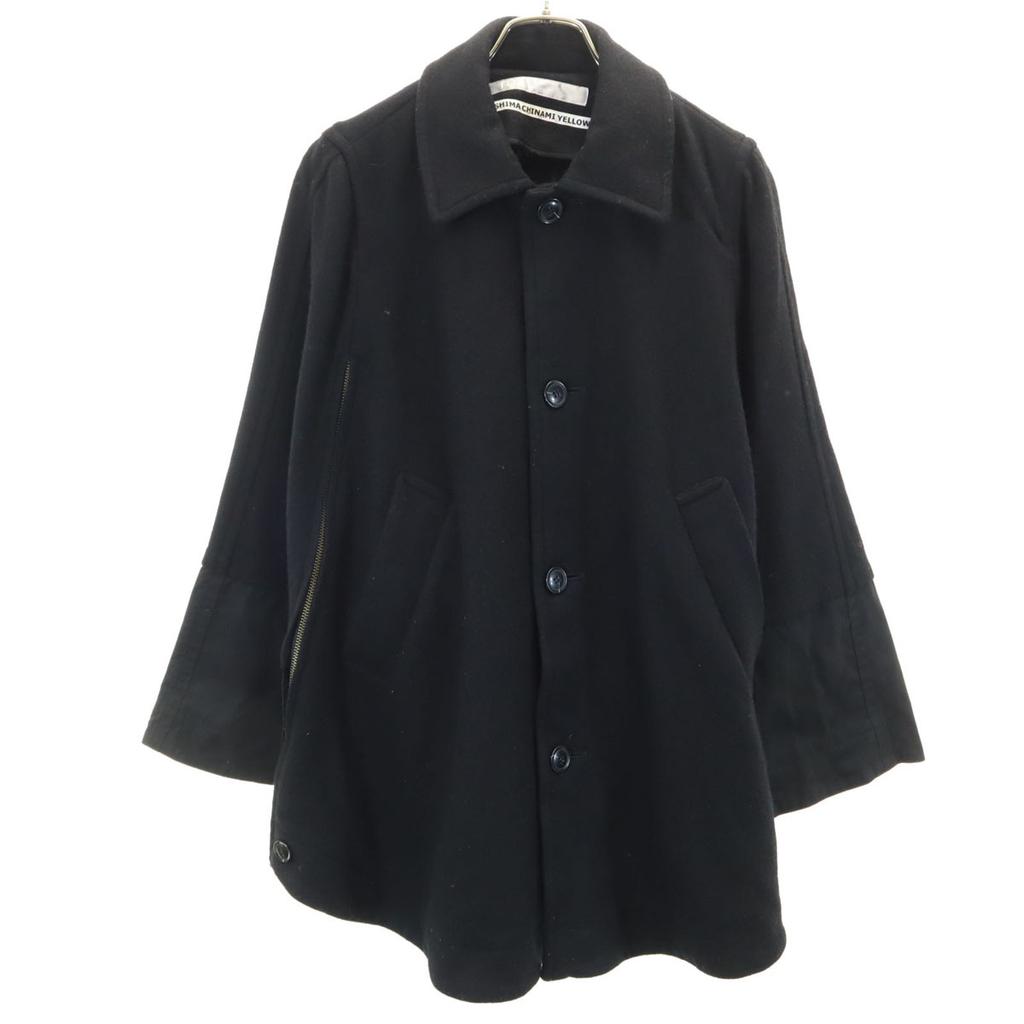 KAMISHIMA CHINAMI YELLOW wool poncho 40 black Women Used