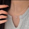 S925 Sterling Silver Heart Bow Necklace for Women - Luxury 2024 Pink Diamond Clavicle Pendant