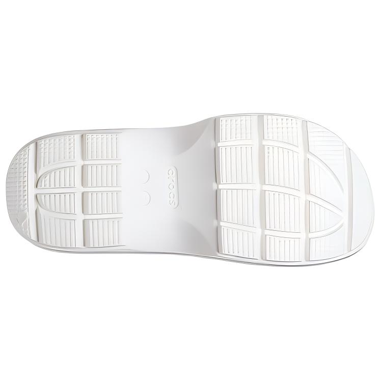 Crocs Sandálias Slide Elegantes, Modernas, Confortáveis, de Secagem Rápida, Calçado Feminino Branco 210180-100