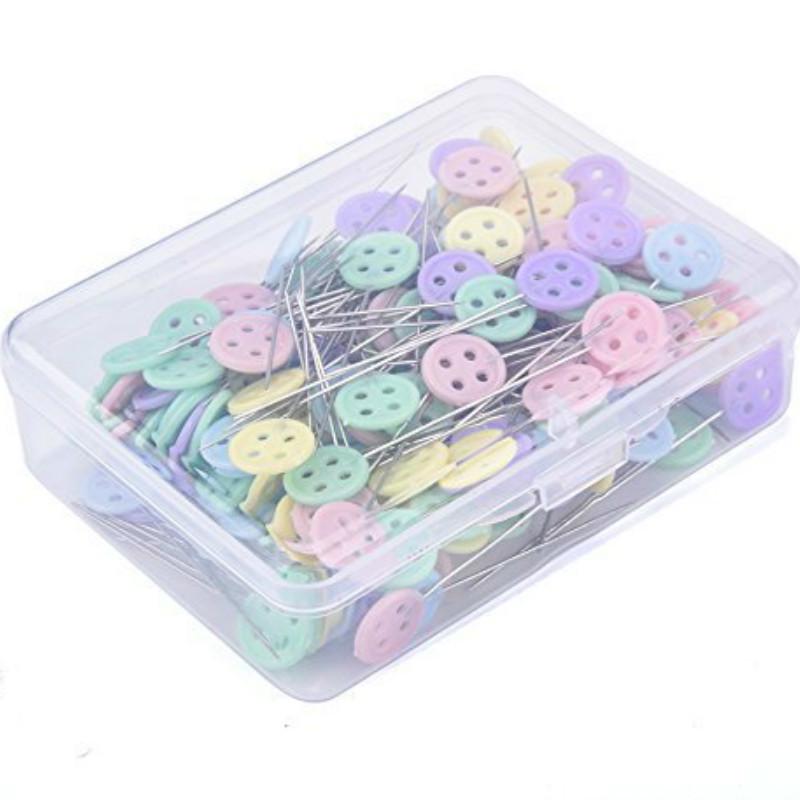 200Pcs Patchwork Craft Flower Button Head Pins Quilting Tool Sewing Accessorie