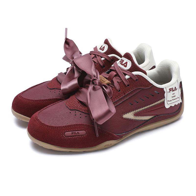 New FILA TURBO Shock Absorbers Low Top Skateboard Shoes Women's Red White F12W512214FHA