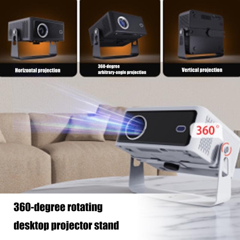 Uchwyt Projektora Obrotowy 360 Stopni Wytrzymały Metalowy Wspornik Do Montażu Ściennego Sufitowego Biurkowego Udźwig Do 5kg