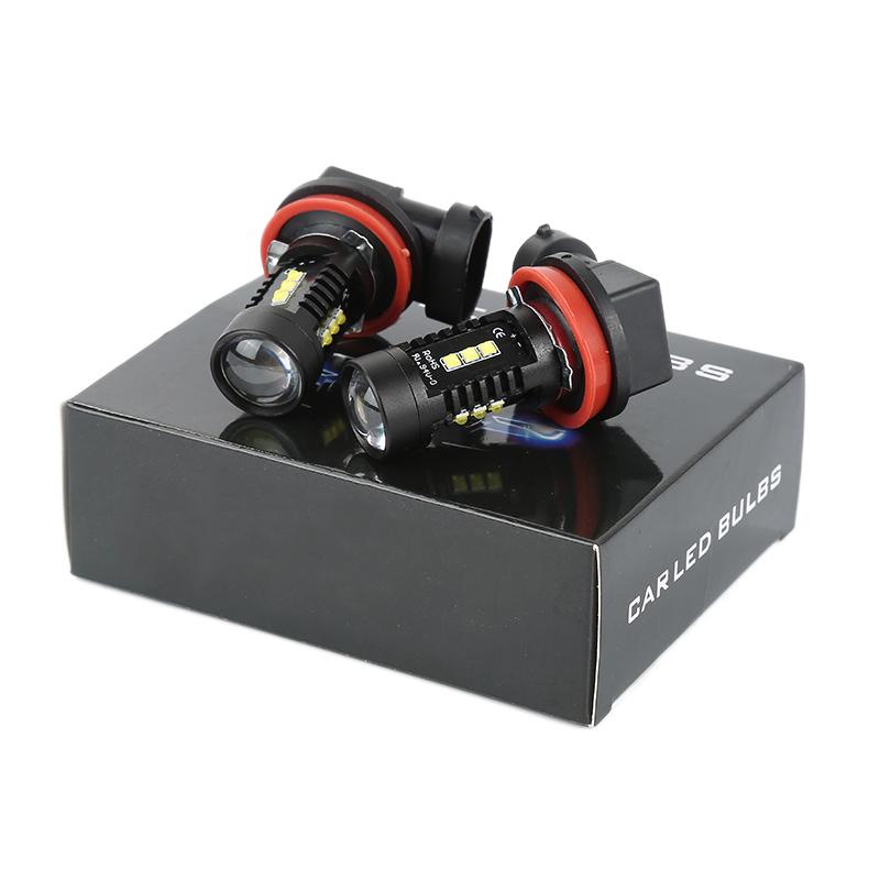 2Pcs H8 H11 LED Bulb H16 JP 9005 HB3 9006 HB4 Led Lamp Super Bright Car Fog Lights Day Driving Running Light 12V 6000K White