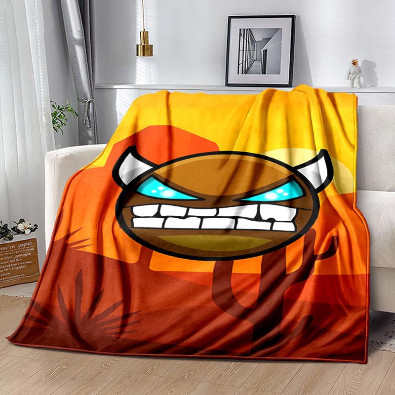 1pc Blanket Geometry Dash5 Print Design, Lightweight Blanket for Sofa, Bed- Soft &Warm, Gift for All Seasons like Christmas, Halloween