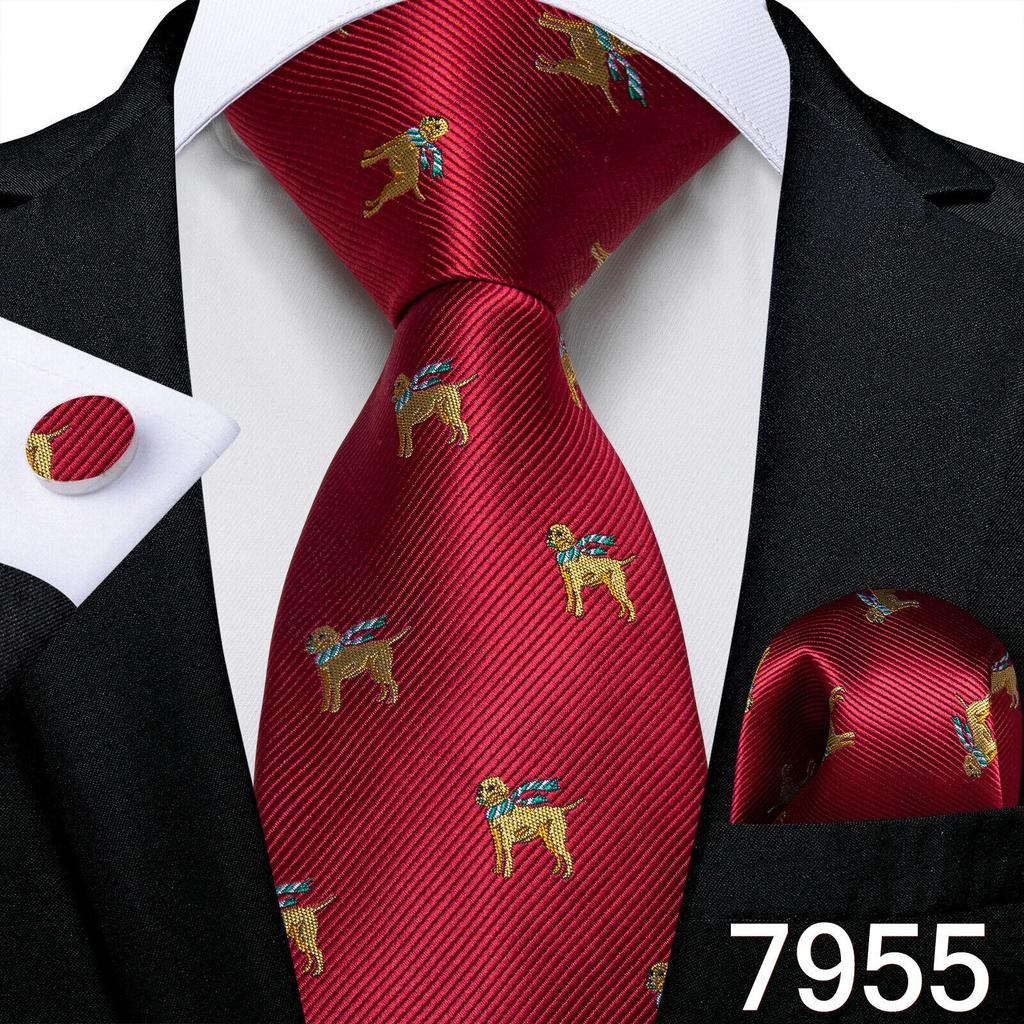 Silk Mens Tie Set Necktie Pocket Square Cufflinks Optional Wedding Party Student