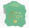 Inkdotpot Real Gold Foil Ready To Pop Baby Shower Tags Favor Bracket Shape Hang Pack Of 100 Paper