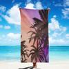 Microfiber Beach Towel Flamingo Palm Tree Bath Towel Thin Absorbent Extra Large Towel for Beach Swimming Camping Yoga Bath Sport