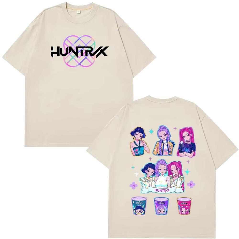 Kpop Demon Hunter Saja Girls Print Aesthetic Printed T-Shirt Men Women Short-sleeved T-shirts Harajuku Summer Oversized T-shirts
