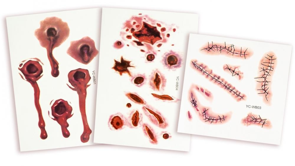 KO7529 Wound Tattoo - Interactive Effect for Parties and Creative Styling