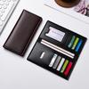 new men's long wallet with multiple card slots for mobile phones, student card bag, large capacity soft thin leather wallet