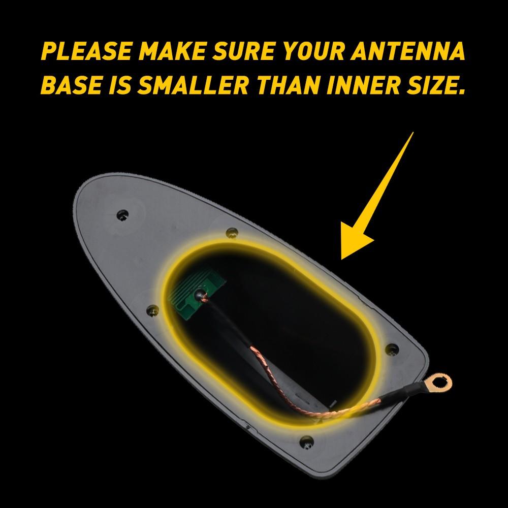 Universal Black Shark Fin Roof Antenna Aerial Radio FM/AM Signal Decor Car Trim