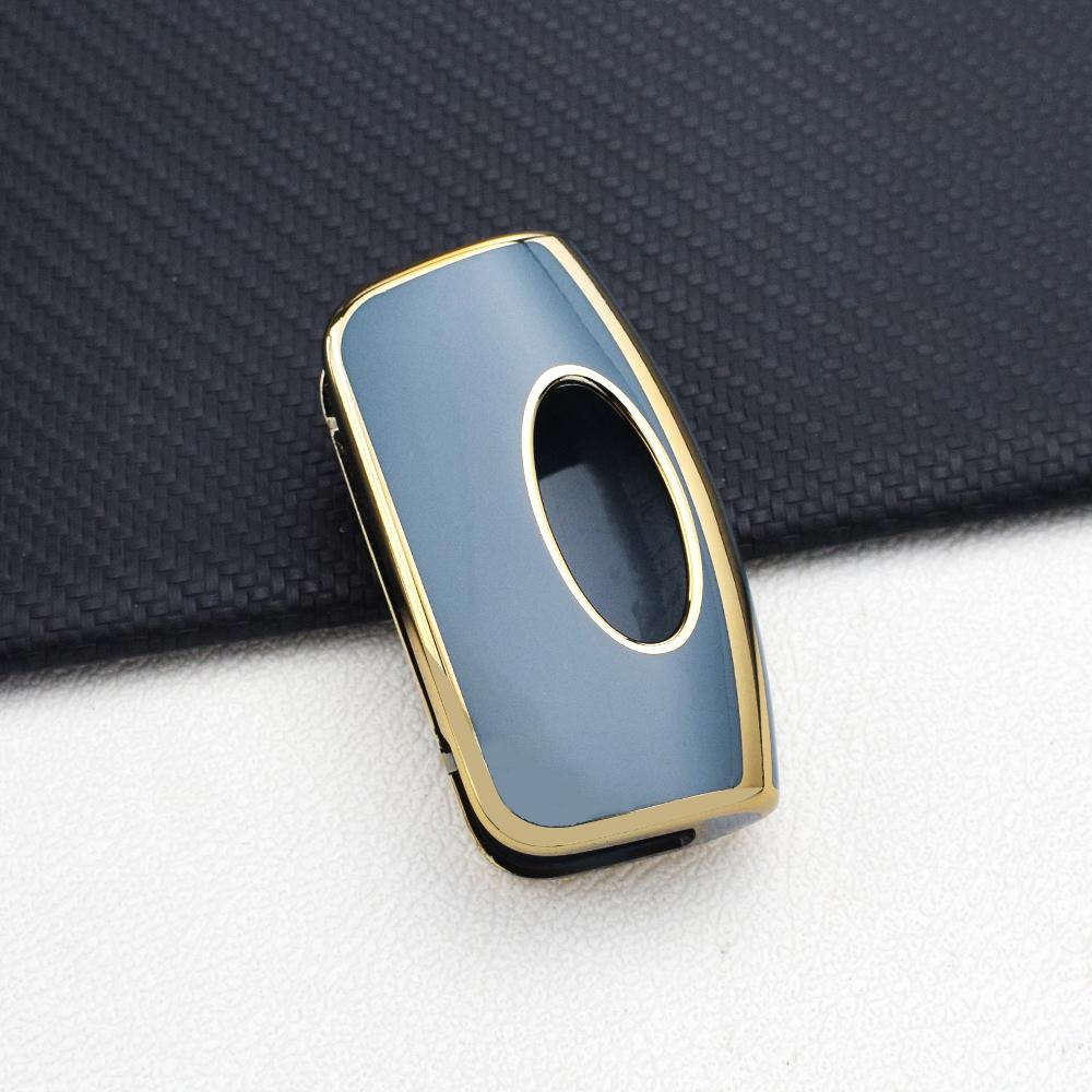 TPU Car Key Case For Ford Focus 2/Falcon/Escape/Galaxy/Kuga/B-Max/C-Max/Ecosport/Fiesta Shell Fob Cover Holder With Key Chain