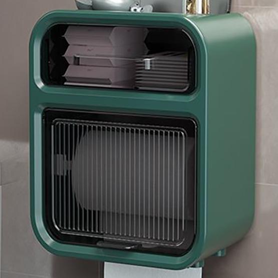 WTEMPO Portarotolo da bagno Scatola per fazzoletti Porta fazzoletti impermeabile Non perforato Portafazzoletti di alta qualità Montato a parete Scatola per rotolo di carta