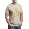 Men's Simple Gold Logo T Shirts  Cotton Clothes Funny Short Sleeve Crewneck Tee Shirt New Arrival T-Shirts
