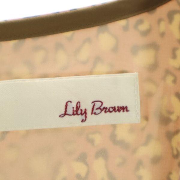 Lily Brown Overall Handle Long Sleeve Long Dress F Patchwork Style Women Used