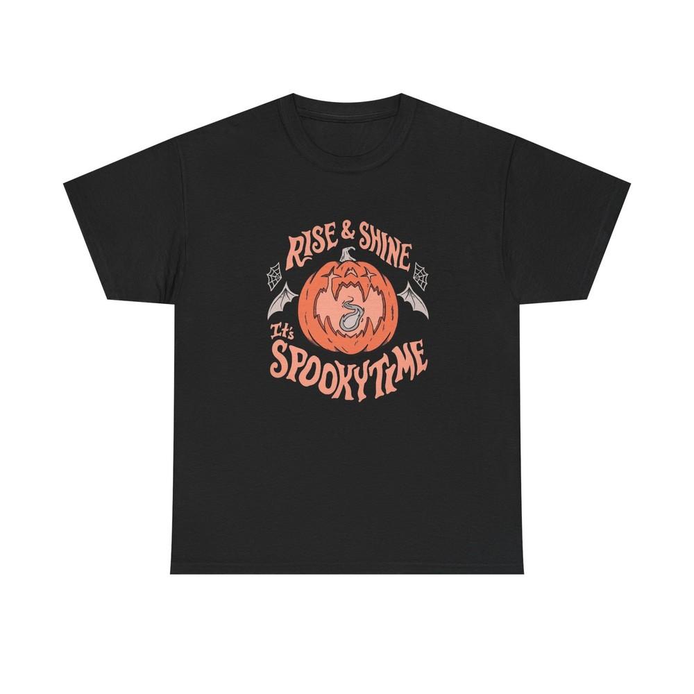 Rise And Shine It s Spooky Time Halloween T Shirt Unisex Heavy Cotton Tee Unisex T-Shirt XL