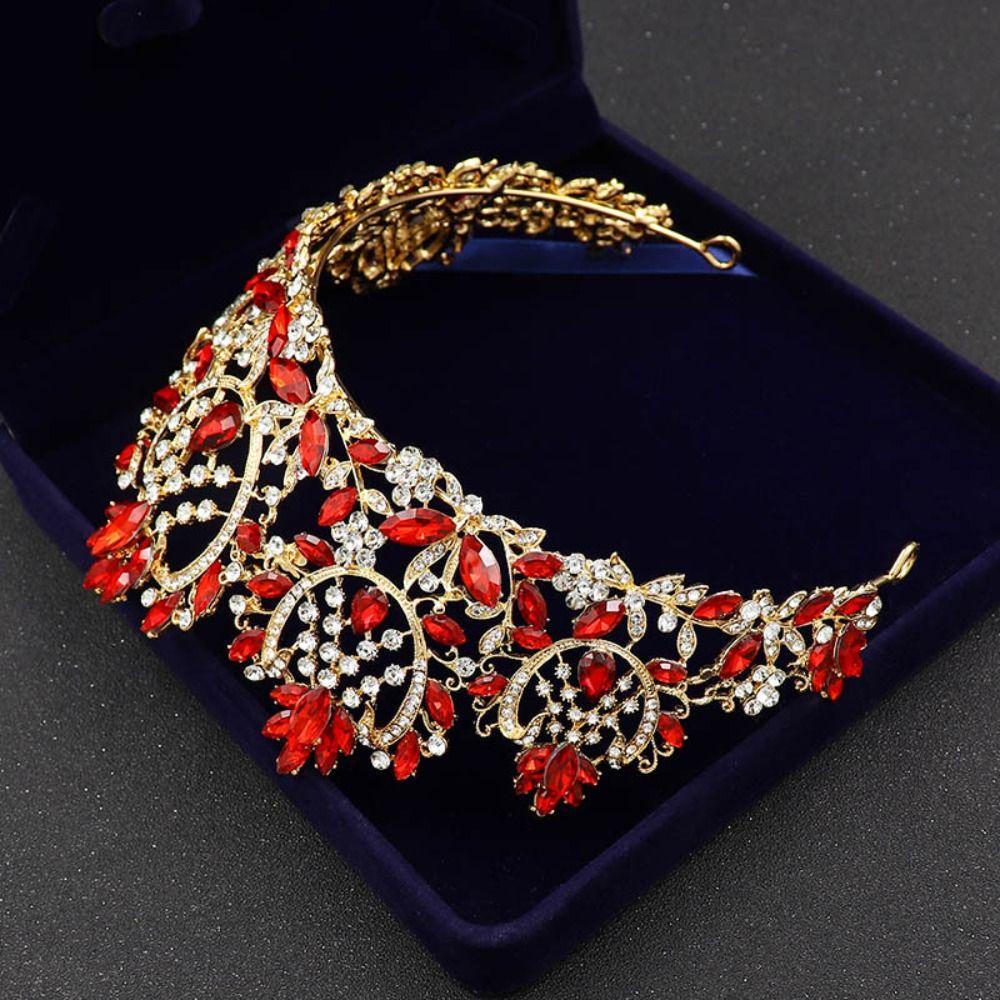 Rhinestone Baroque Pageant Crowns Luxury Crystal Queen Princess Tiara  Birthday Party