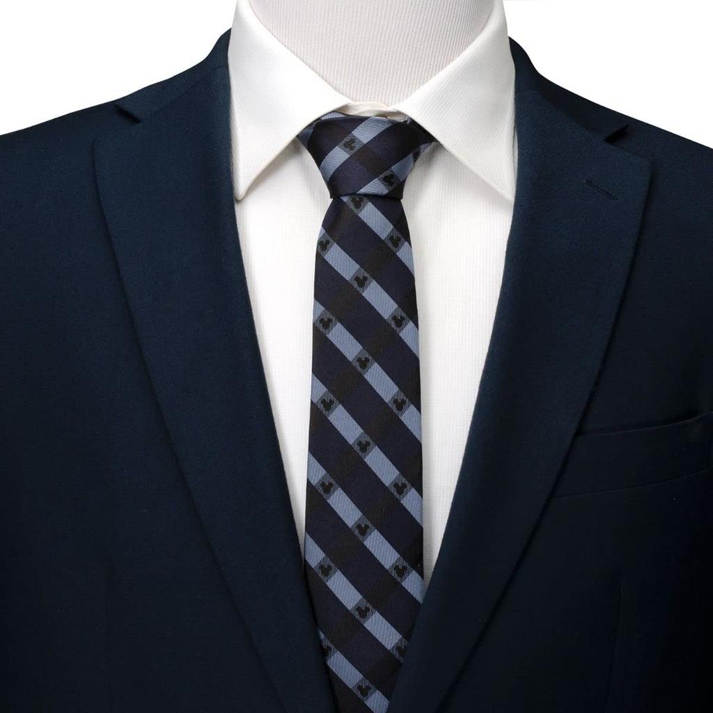 [Cufflinks] Mickey Mouse Blue Check Tie Dn-mpld-bl-tr