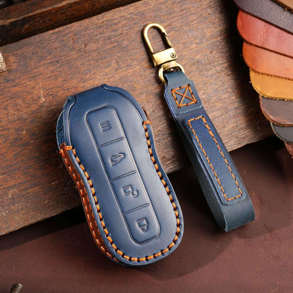 For Xiaomi SU7 smart button key cover, leather all-inclusive protective cover, card bag, handmade card key case.