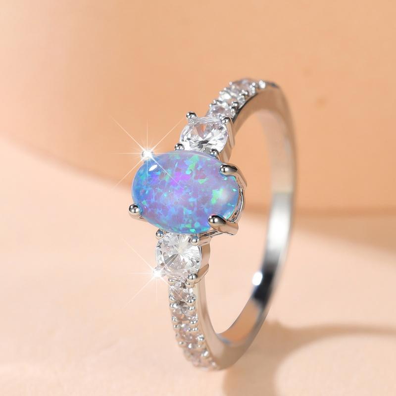 Cushion Cut Square Rainbow White Fire Opal Rings For Women Gold Horse Eye Zircon Charm Leaf Wedding Bands Party Jewelry CZ