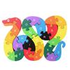 2 paczki-angielskie litery zabawki mózgi piękny drewniany wąż dinozaur puzzle 3D Puzzle edukacyjne drewniane zabawki dla dzieci
