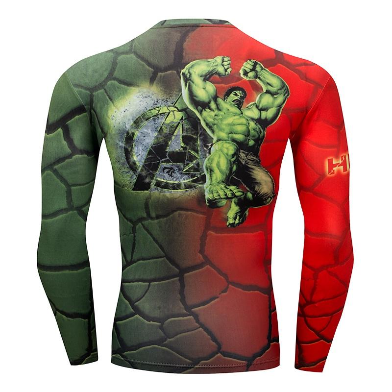 Stylish And Comfortable Men T-shirt Long Sleeve Super Hero Compression Sport 3d Fitness Cycling Shirt