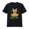 Womens Sunflower Yorkie Mom Dog Lover T Shirt Vintage Washed Casual Stretched Stylish Fashion Top For Everyday Wear Slightly