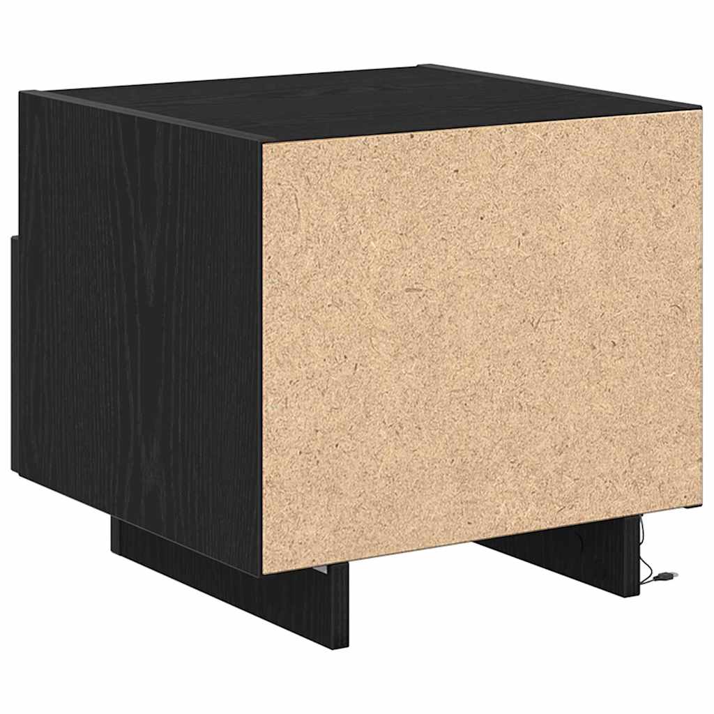 Nightstand Black Oak Look 40 x 39 x 37 cm Engineered Wood