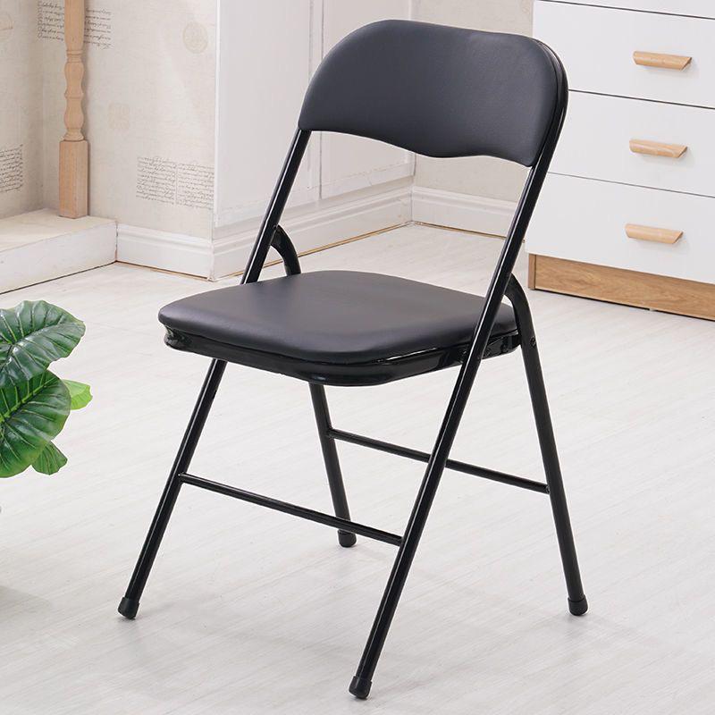 Compact Folding Office and Dining Chair with Backrest