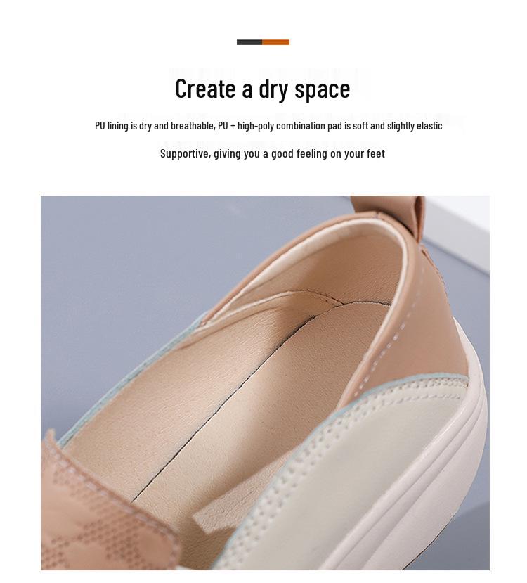 Women's Slip-On Thick-Soled Sponge Cake Loafers - Versatile, Non-Slip, Casual Flats In Large Sizes.