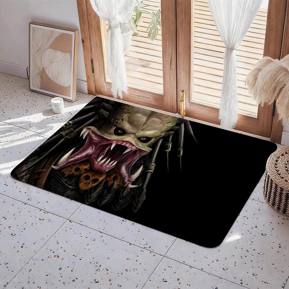 Character T The Predator Floor Mat Eco Flannel Doormat Non Slip Odorless Indoor Floor Rug Soft Short Plush Home Mat