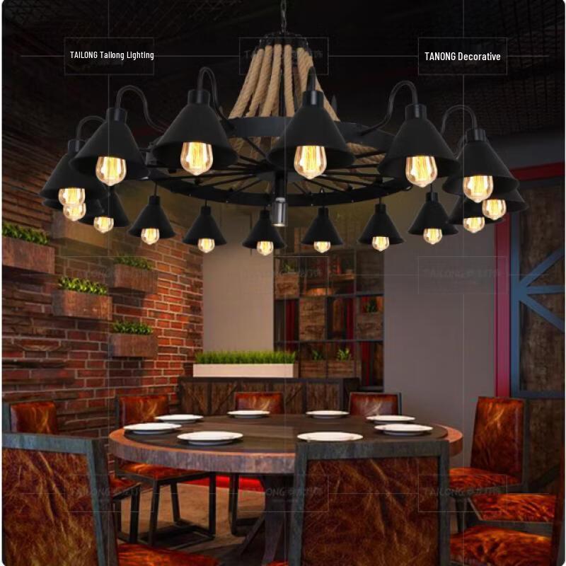 Industrial Style Iron Rope Pendant Lamp