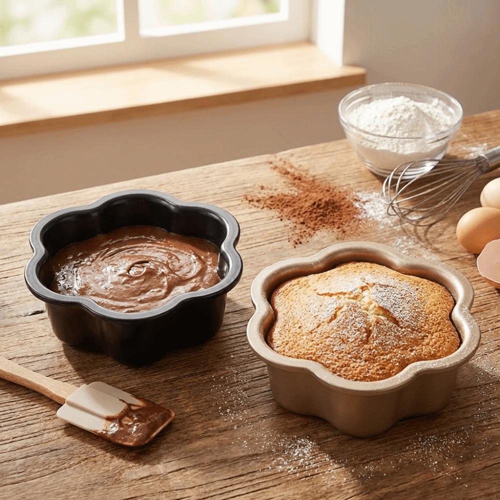 6/8inch Floral Shape Cake Pan Anti-rust Carbon Steel Bread Mold Durable Sponge Cake Mold  Household
