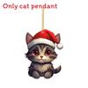 Christmas Cat Car Decor Acrylic Pendant For Holiday Vehicle Decoration