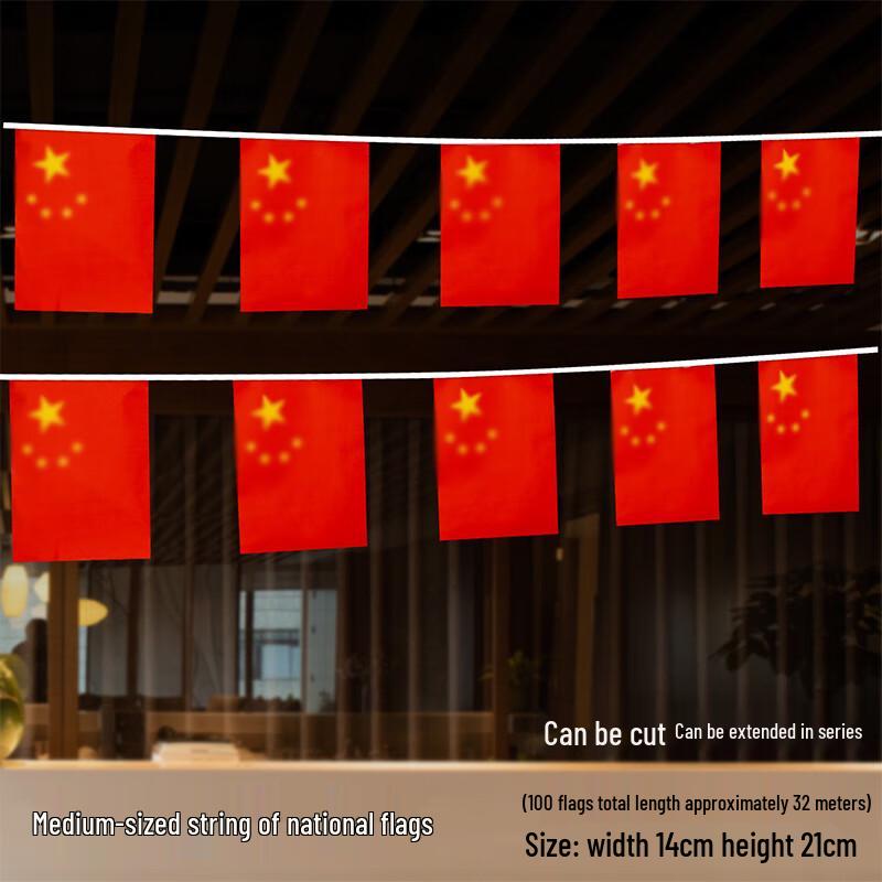 32m Festival Pinwheel Flag String Garland