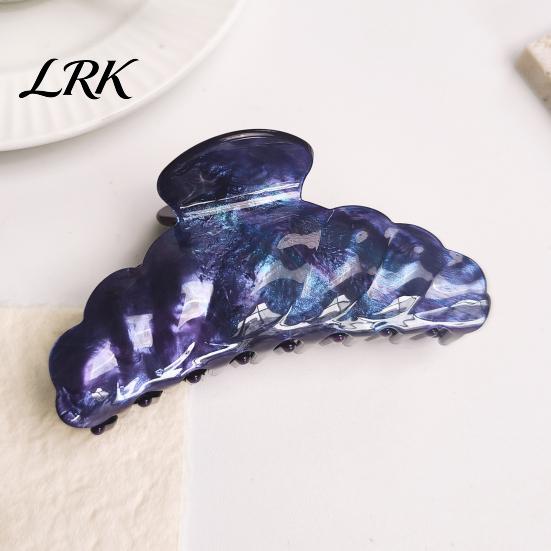 Elastic Metal Core Hair Clip Claw for Women, Crescent Moon Shape Clip, Gradient Color Back Smooth Edge Head Claw, Versatile Accessory Long Short Daily