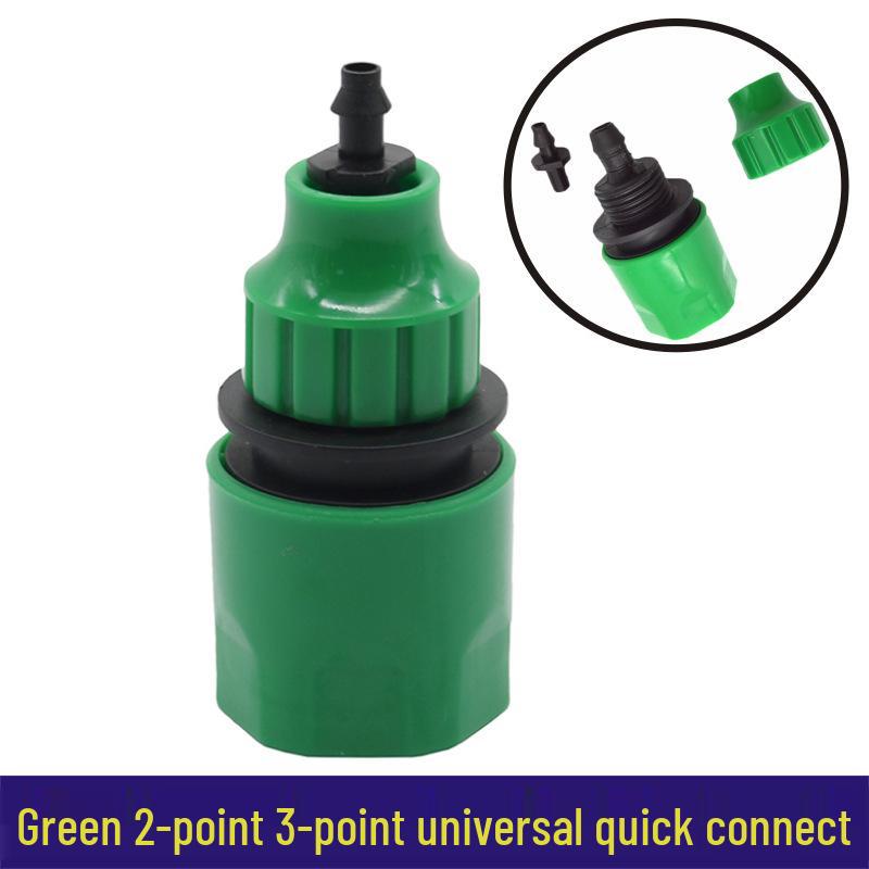 Plastic 3/8  12mm Water Hose Connector - 2/4 7mm Micro-Irrigation Tubing Adapter for Garden