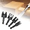4Pieces Inch Hexagonal Shank Carbon Steel Hex Countersink Set for Wood Metal Quick Change Drill Bit Extraction Tool