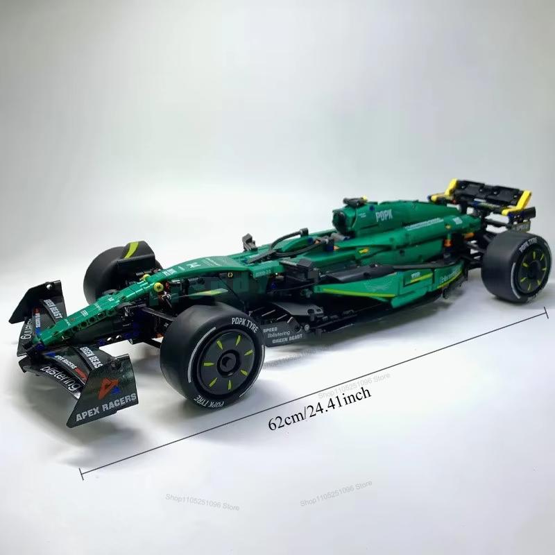 MK6022 1912 יחידות 1:8 לבני בניין חדשות טכניק מרטין ארמקו AMR25 MOC מכונית F1 דגם להרכבה עצמית סט צעצועים מתנות לבנים ילדים